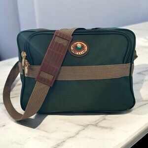 Vintage McLlin Green Nylon Weekender Bag Carry-On Retro Gym Duffel